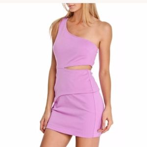 BCBGeneration Purple/Pink One Shoulder Dress
